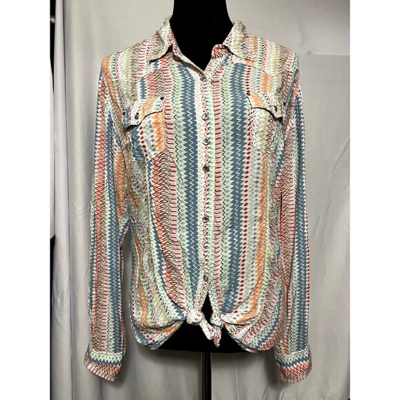 Wrangler Tops - Wrangler's Rock 47 Womens Large Button Up Sz.Lg.